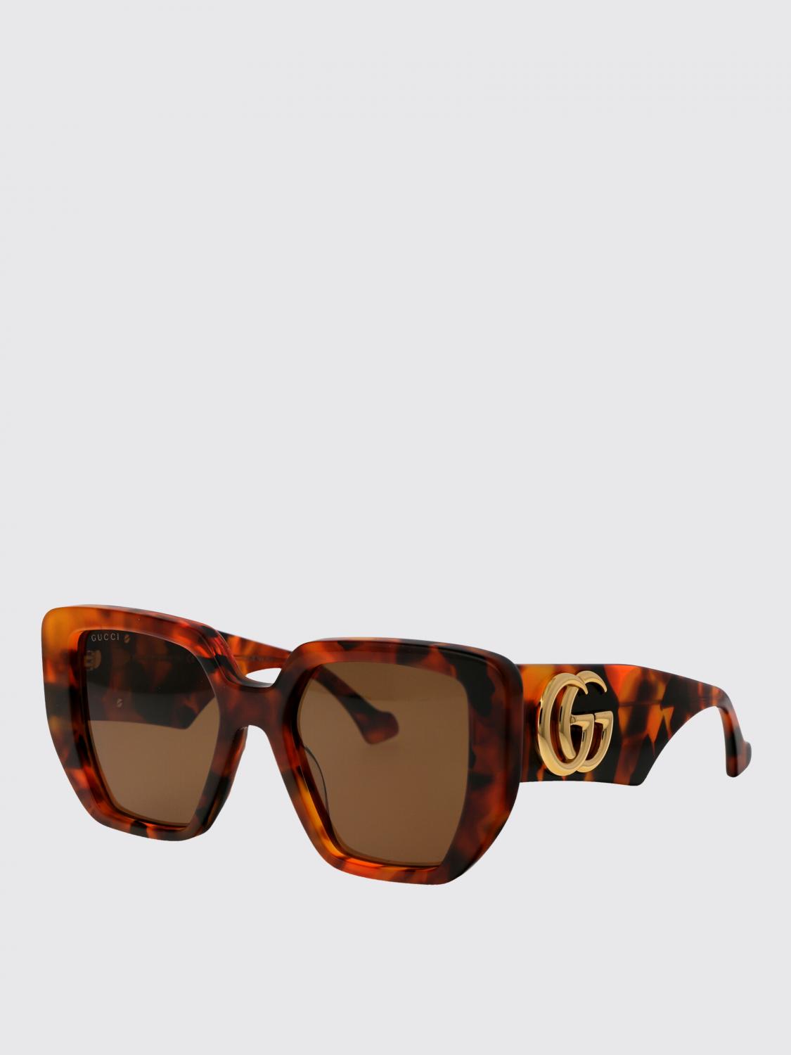 GUCCI OCCHIALI DA SOLE: Occhiali da sole GG0956S Gucci in acetato, Marrone - Img 1