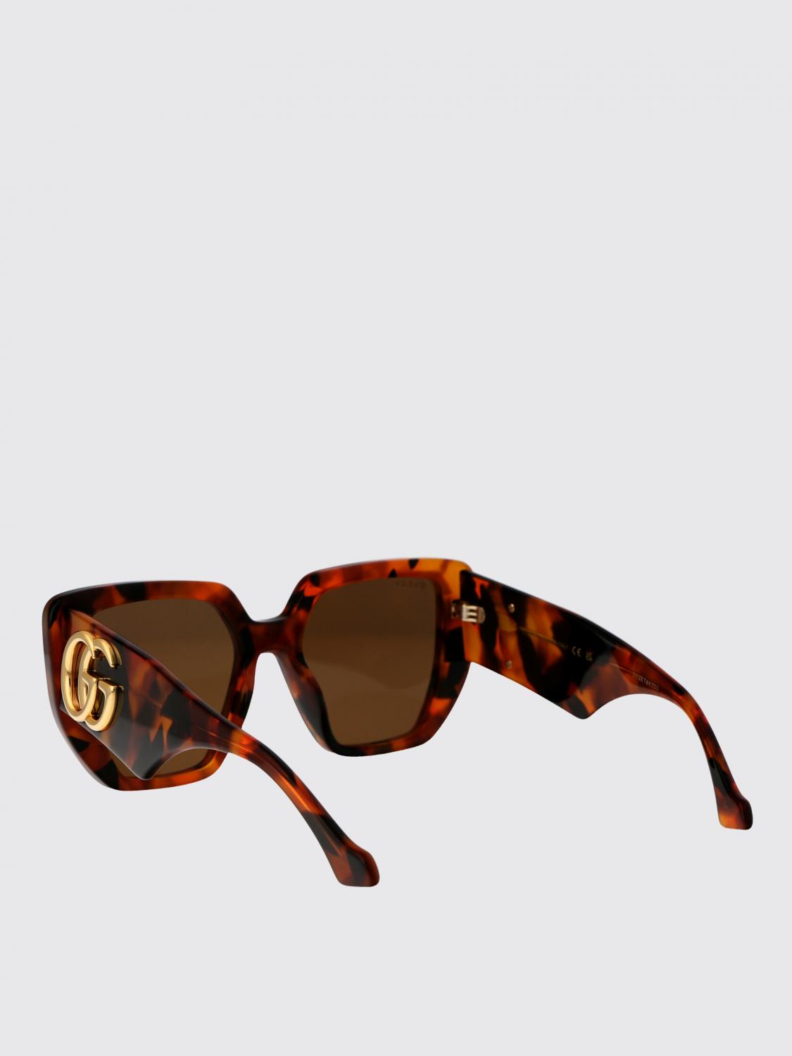 GUCCI OCCHIALI DA SOLE: Occhiali da sole GG0956S Gucci in acetato, Marrone - Img 3