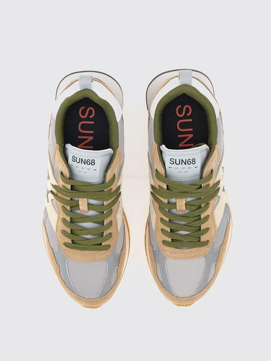 SUN68 SNEAKERS: Sneakers men SUN68, Beige - Img 4