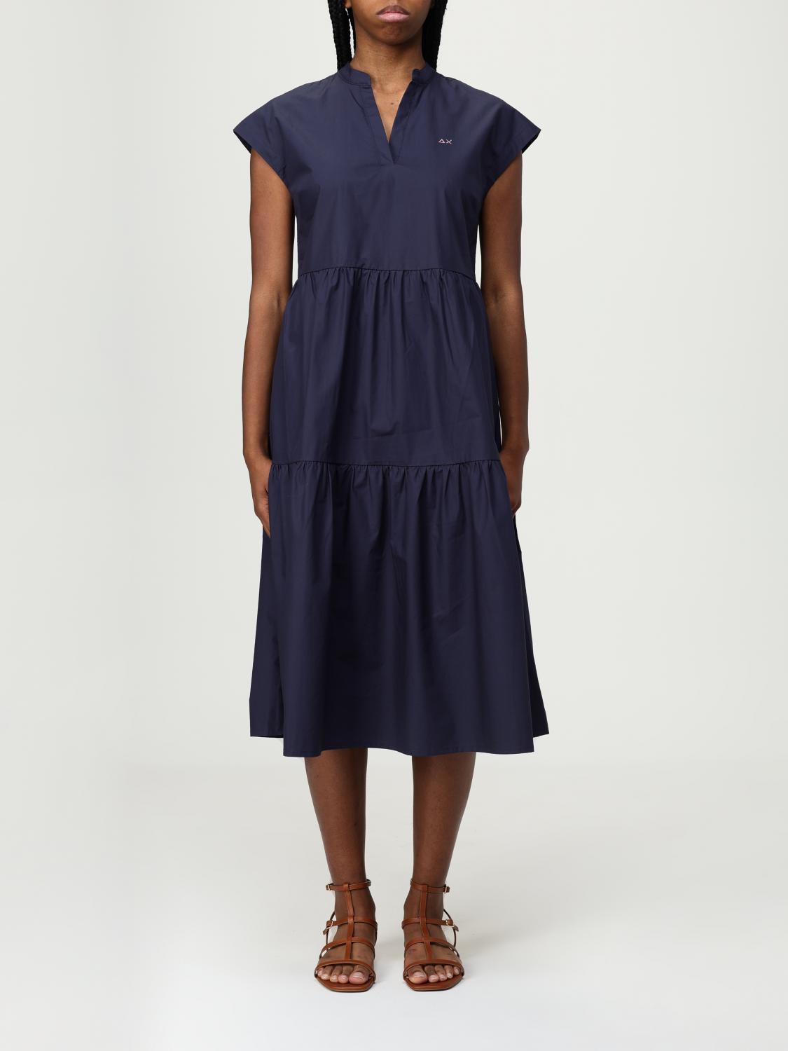 SUN68 ROBE: Robes femme SUN68, Bleu - Img 1
