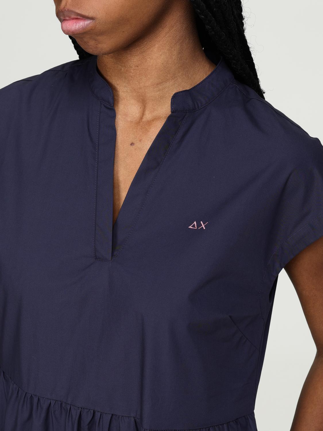 SUN68 ROBE: Robes femme SUN68, Bleu - Img 3