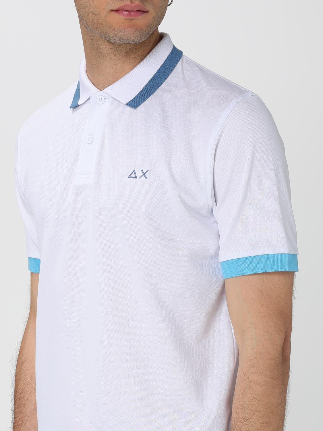 SUN68 POLO: Polo in cotone con logo SUN68, Bianco - Img 3
