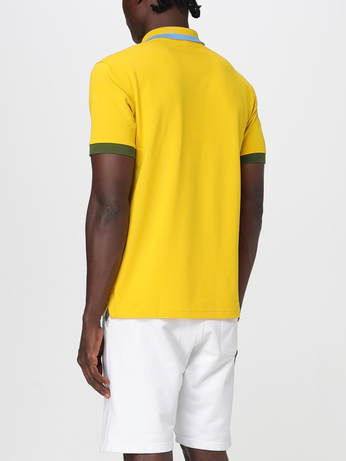 SUN68 POLO: Polo in cotone con logo SUN68, Giallo - Img 2