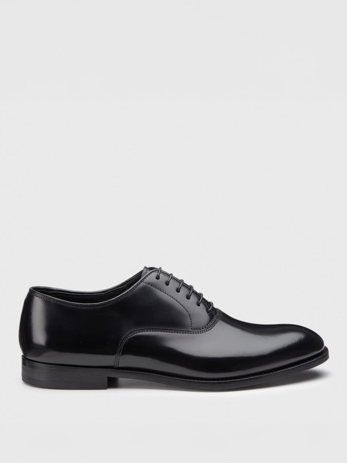 DOUCAL'S SCARPE STRINGATE: Oxford Doucal's in pelle spazzolata , Nero - Img 1