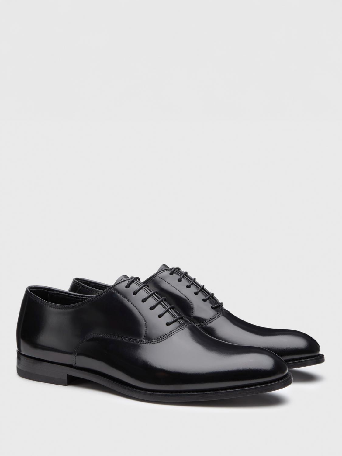 DOUCAL'S SCARPE STRINGATE: Oxford Doucal's in pelle spazzolata , Nero - Img 2