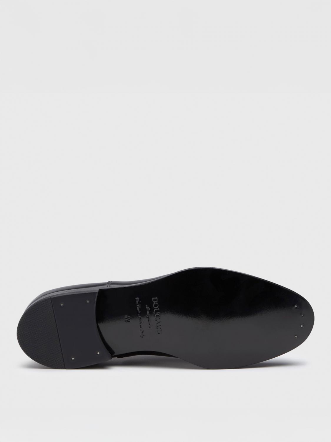 DOUCAL'S SCARPE STRINGATE: Oxford Doucal's in pelle spazzolata , Nero - Img 4