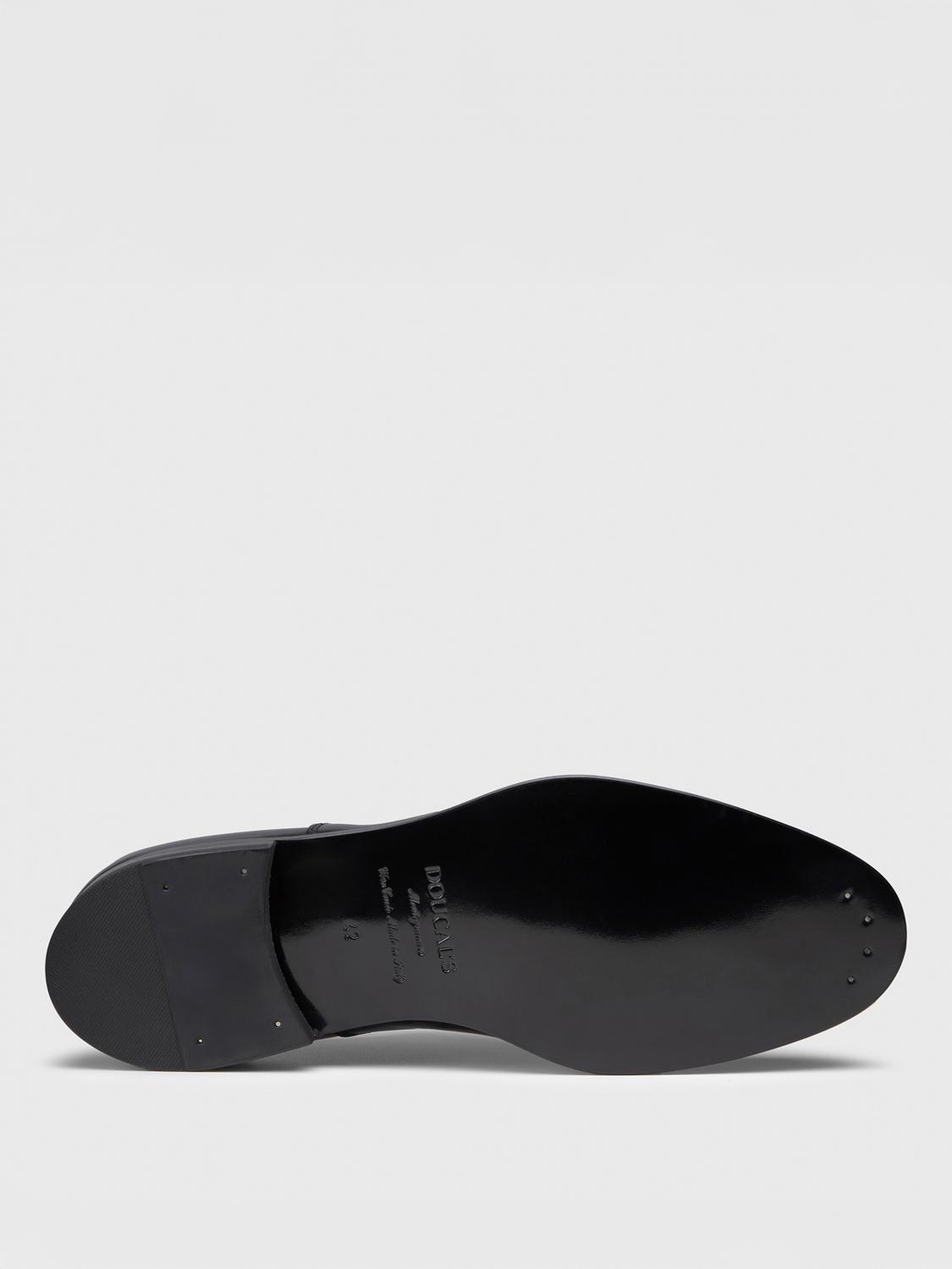 DOUCAL'S SCARPE STRINGATE: Oxford Doucal's in pelle spazzolata , Blue - Img 4