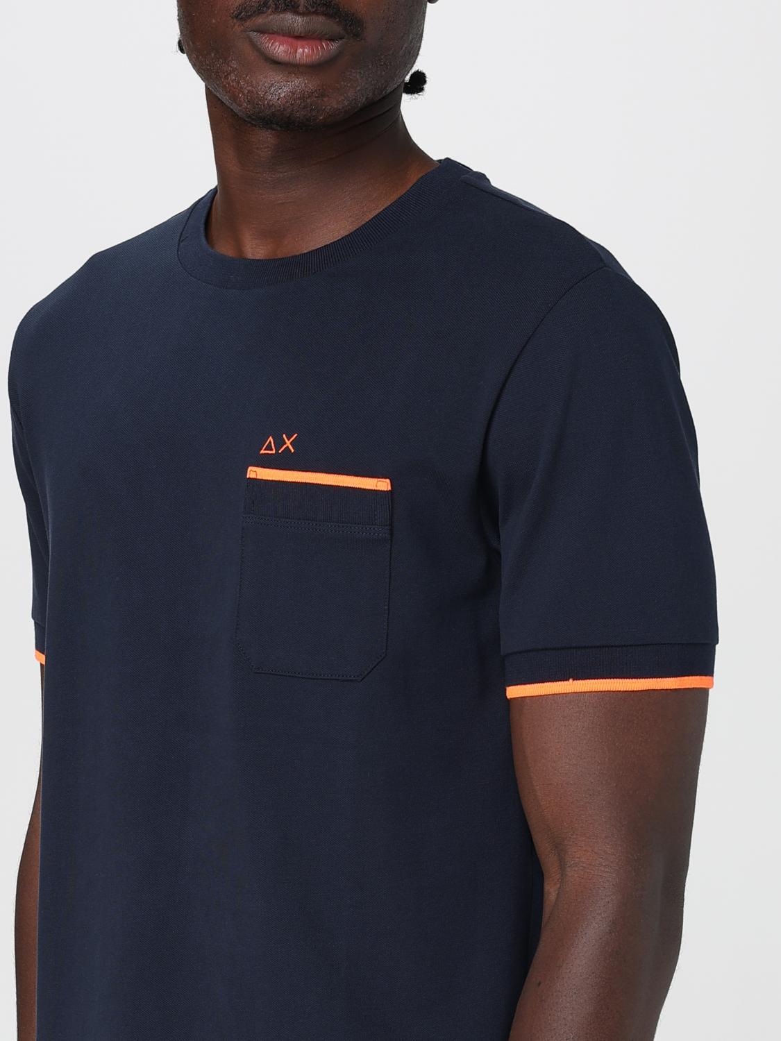SUN68 T-SHIRT: T-shirt in cotone con logo SUN68, Blue - Img 3