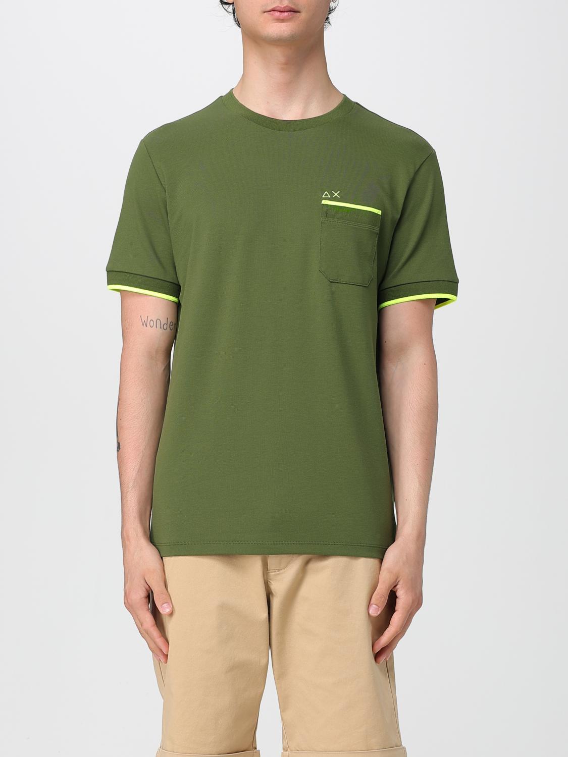 SUN68 T-SHIRT: T-shirt in cotone con logo SUN68, Verde - Img 1