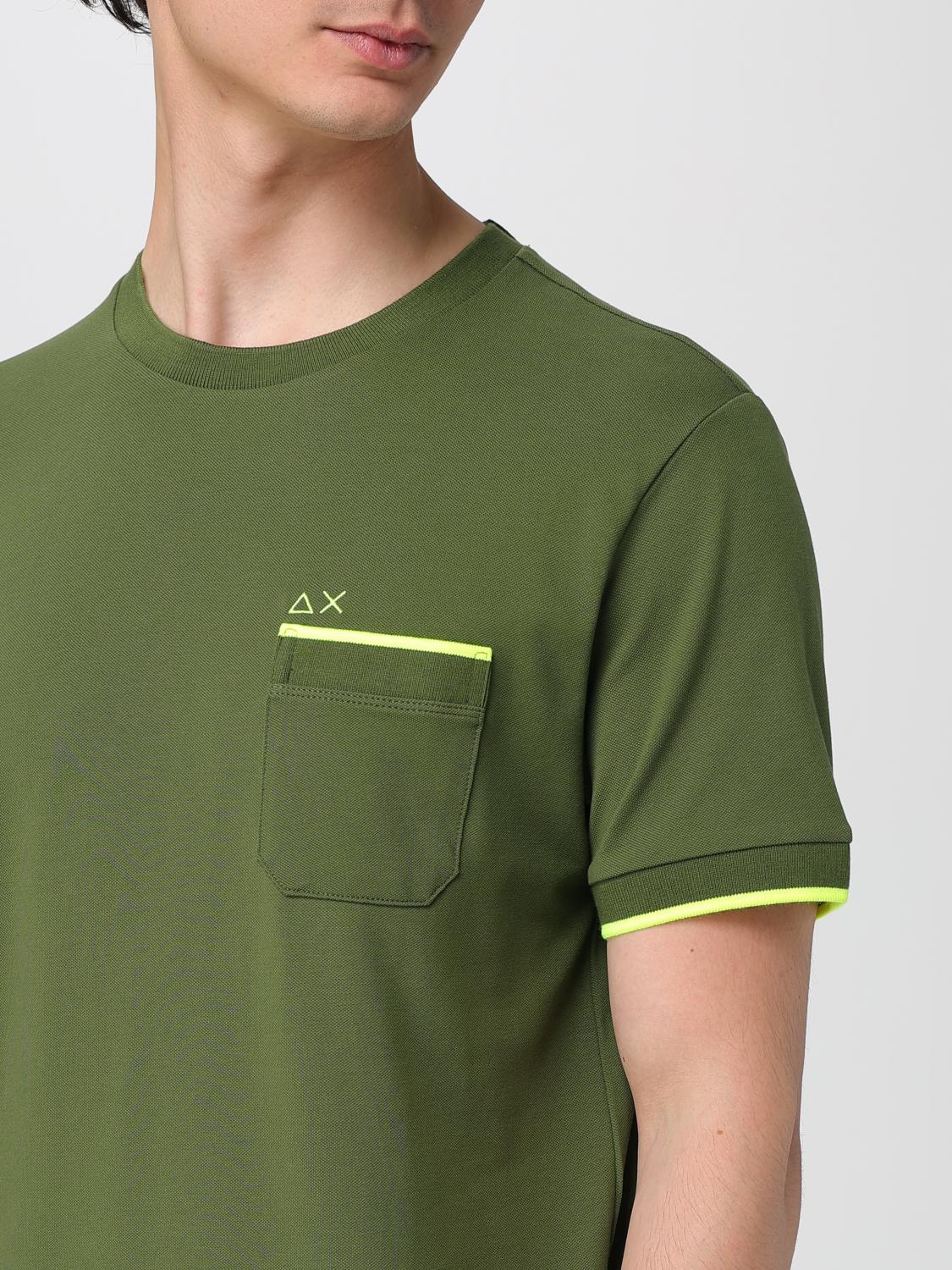 SUN68 T-SHIRT: T-shirt in cotone con logo SUN68, Verde - Img 3