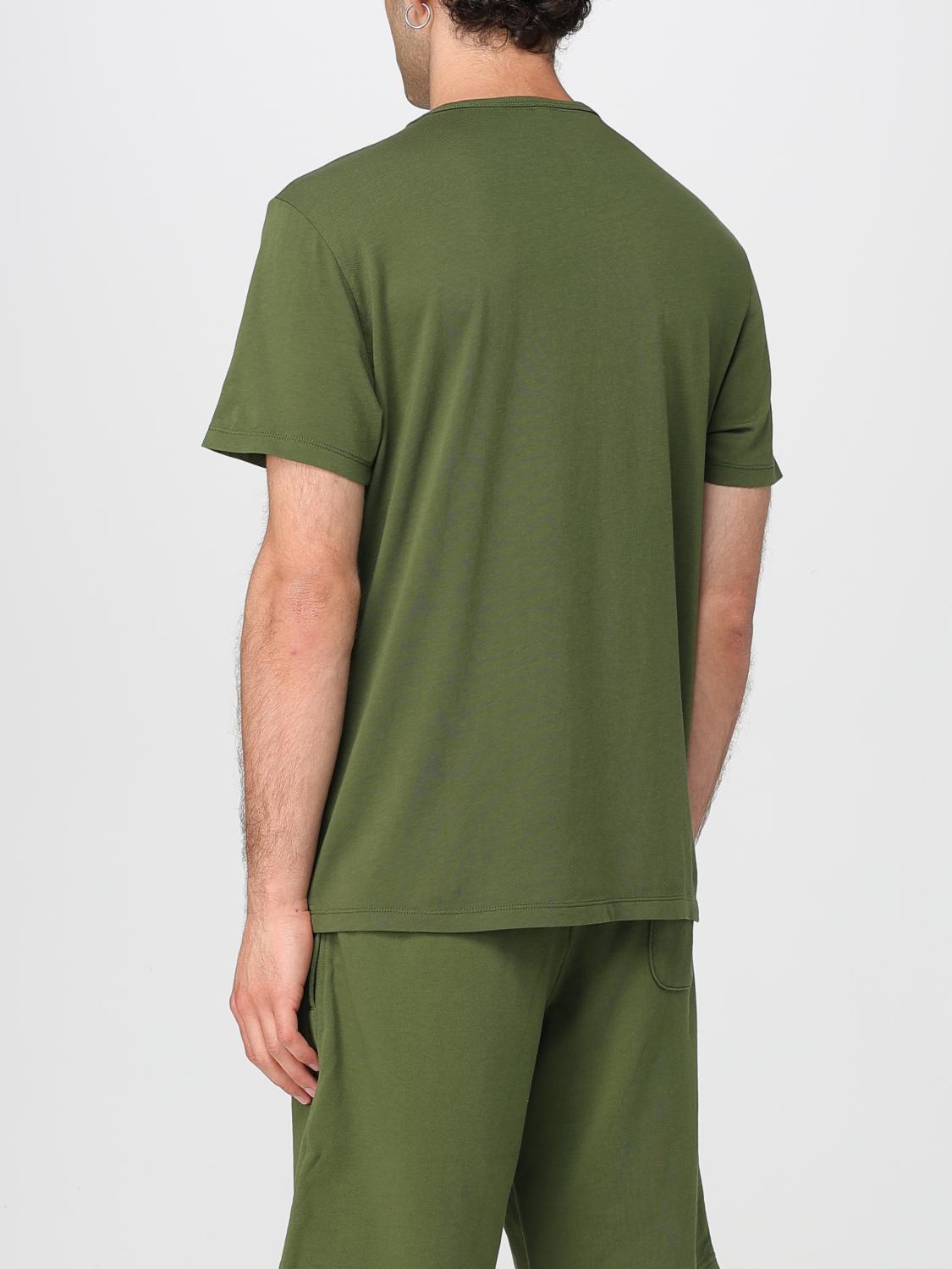 SUN68 T-SHIRT: T-shirt in cotone con toppa SUN68, Verde - Img 2