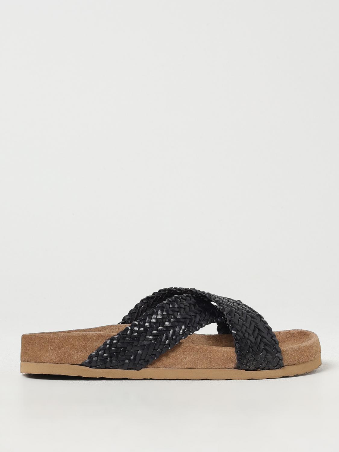 DRAGON DIFFUSION HEELED SANDAL: Flat sandals woman Dragon Diffusion, Black - Img 1