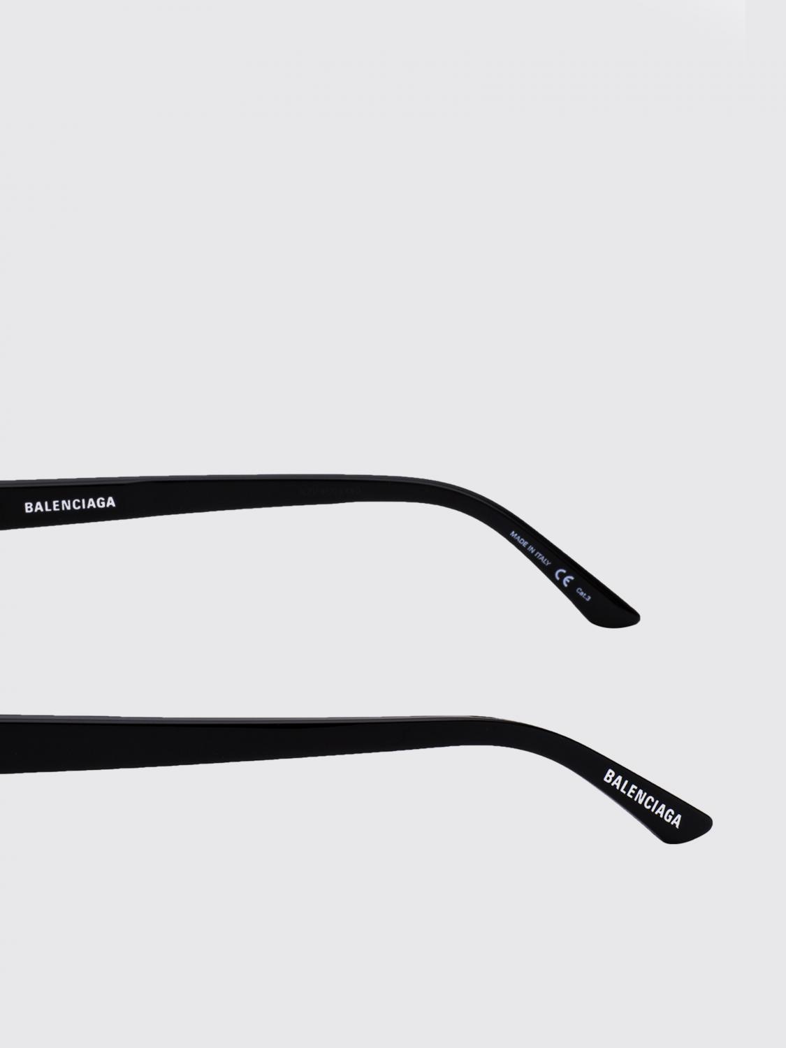 BALENCIAGA LUNETTES DE SOLEIL: Lunettes de soleil en acétate Balenciaga, Noir - Img 4