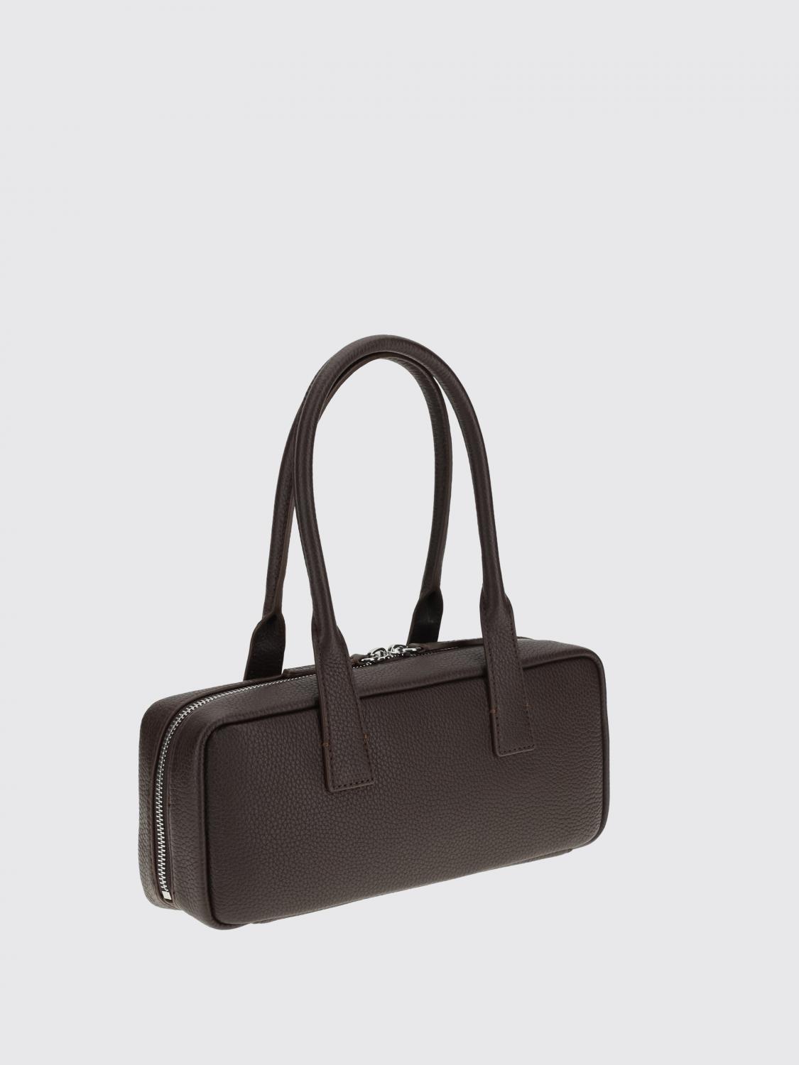 STAUD BORSA A SPALLA: Borsa The Dude Staud in pelle a grana , Marrone - Img 2