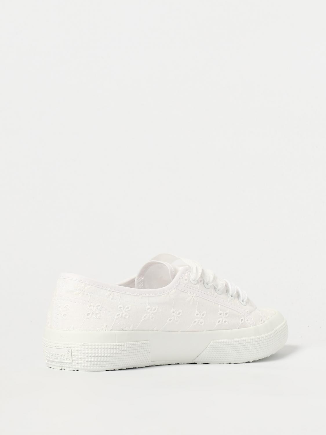 SUPERGA SNEAKERS: Sneakers Superga in tela con lavorazione pizzo Sangallo , Bianco - Img 3