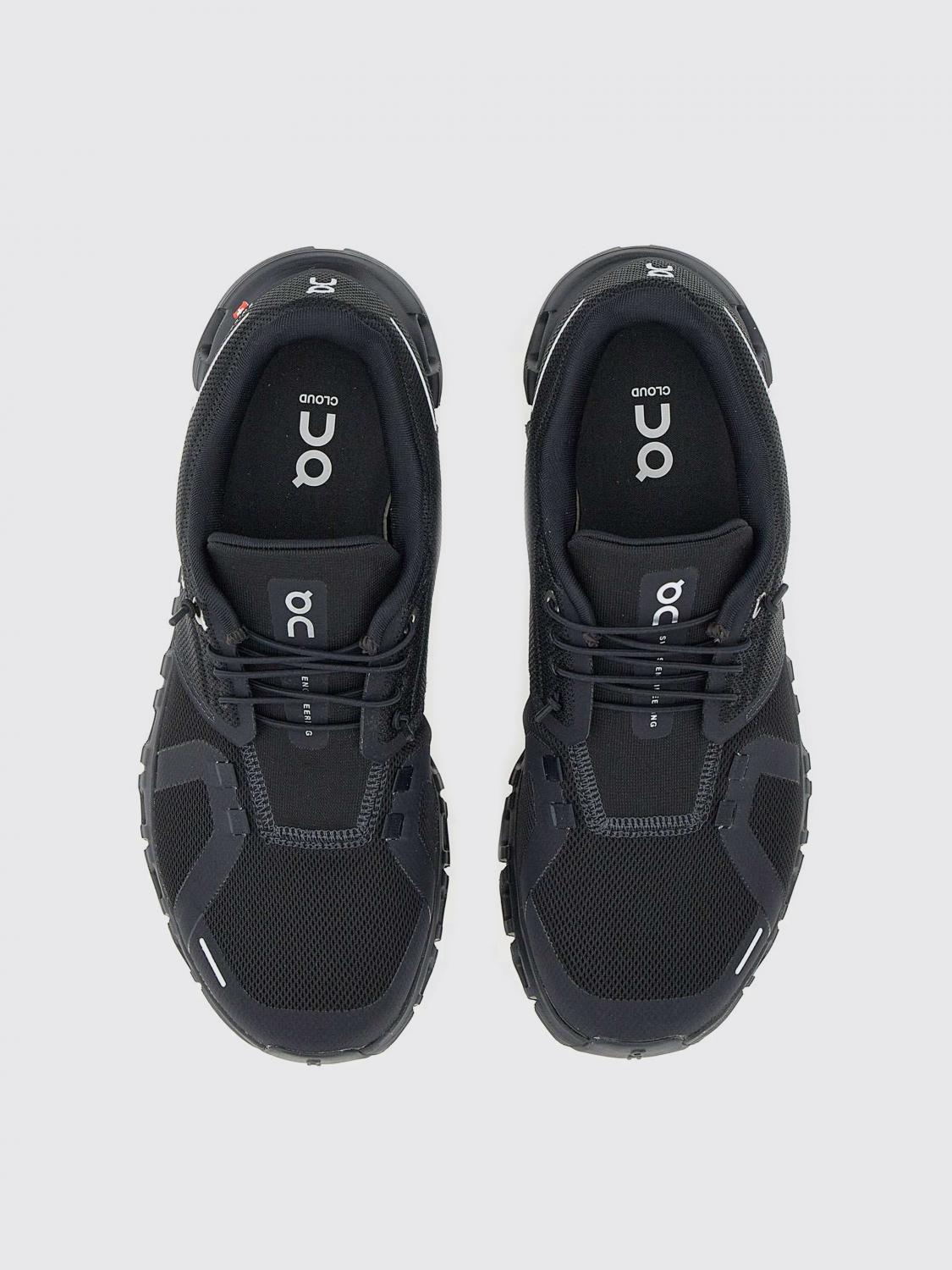 ON RUNNING SNEAKERS: Sneakers Cloud 6 On in mesh riciclato e gomma , Nero - Img 4