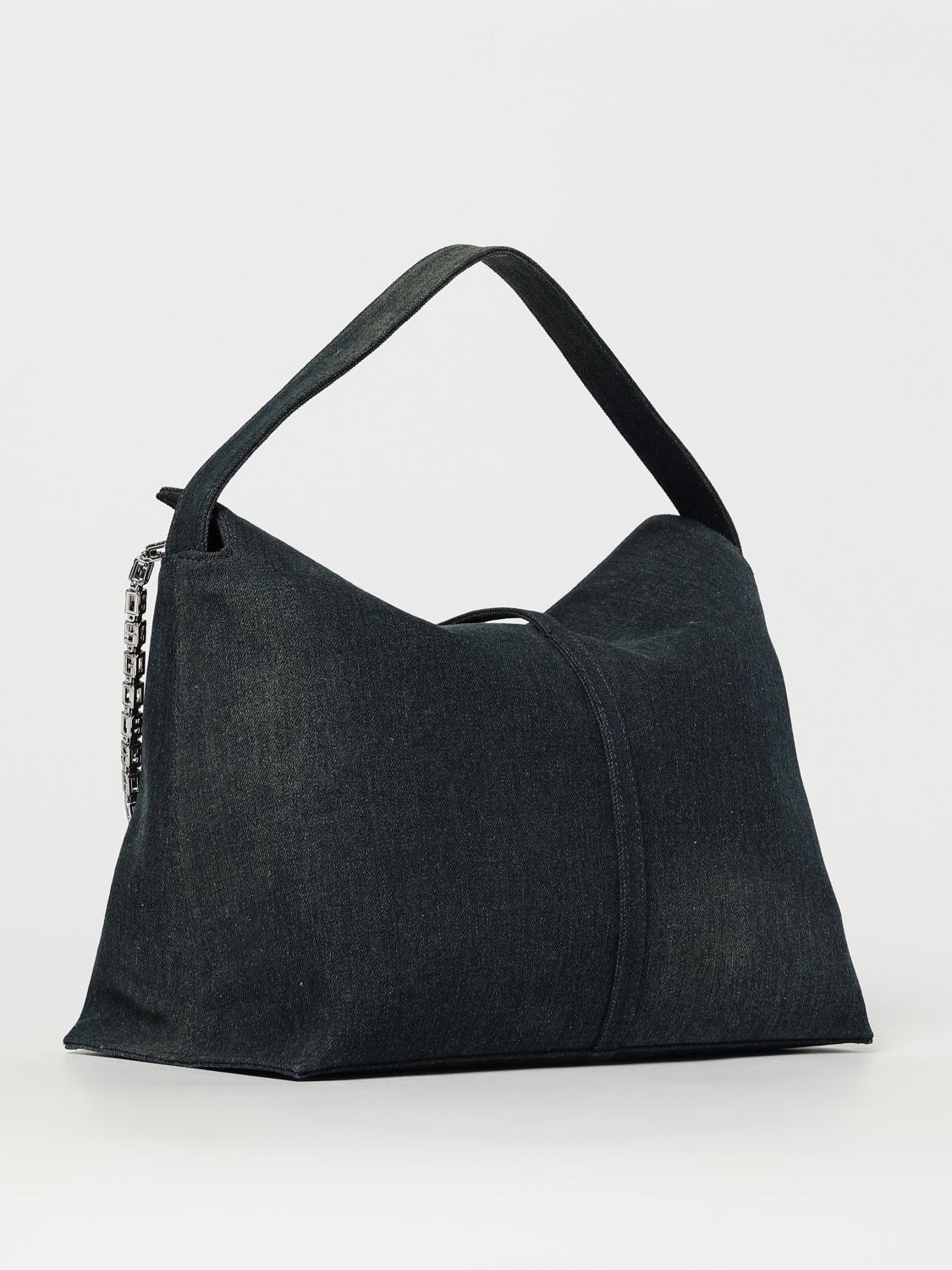 GCDS BORSA A SPALLA: Borsa GCDS in denim di cotone, Denim - Img 2