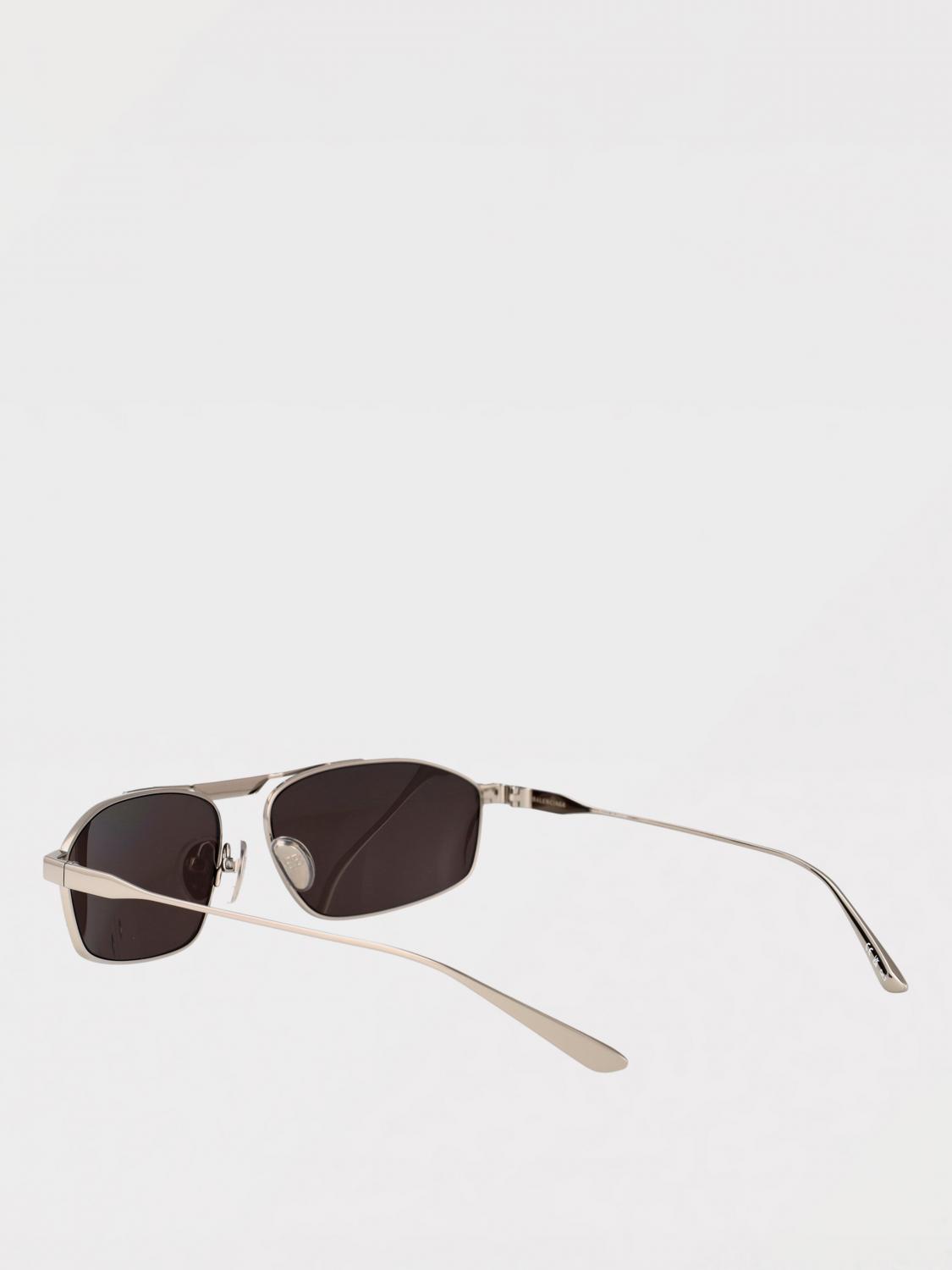 BALENCIAGA 선글라스: Balenciaga 메탈 선글라스, 브라운 - Img 3