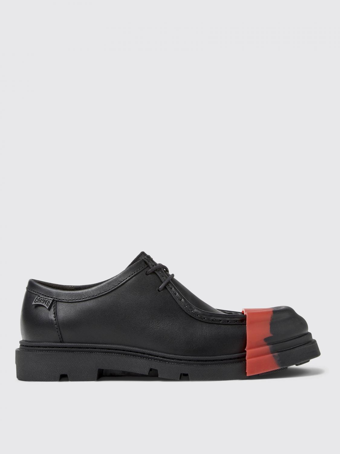 CAMPER STRINGATE: Derby Junction Camper in pelle , Nero - Img 1