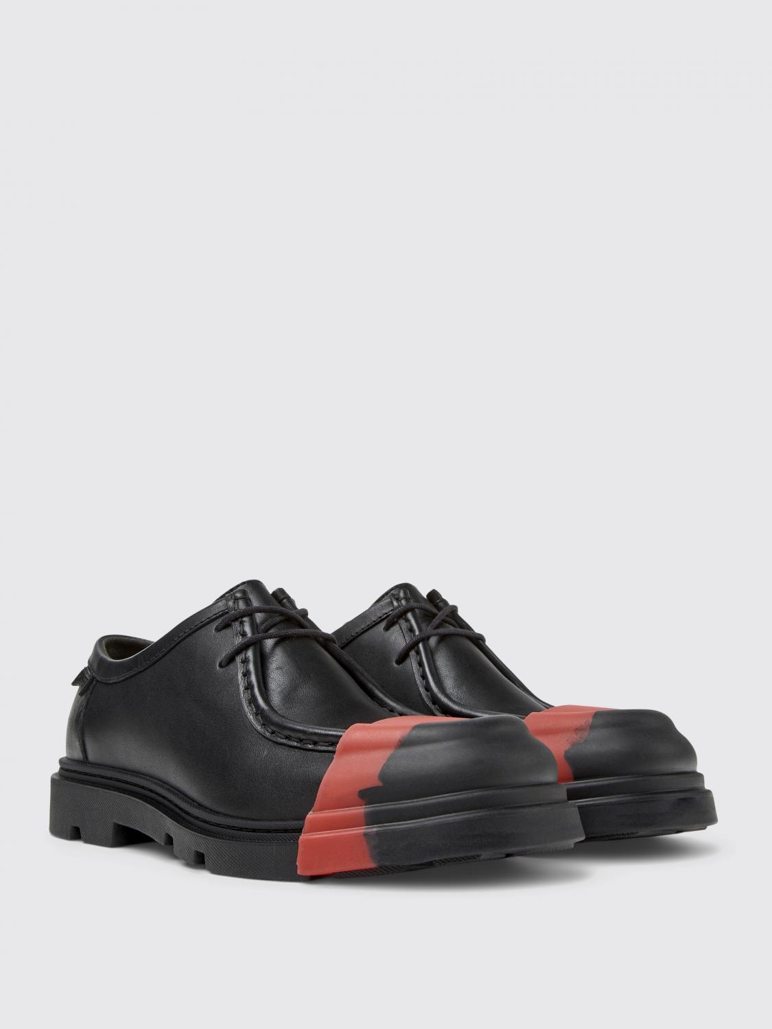CAMPER STRINGATE: Derby Junction Camper in pelle , Nero - Img 2