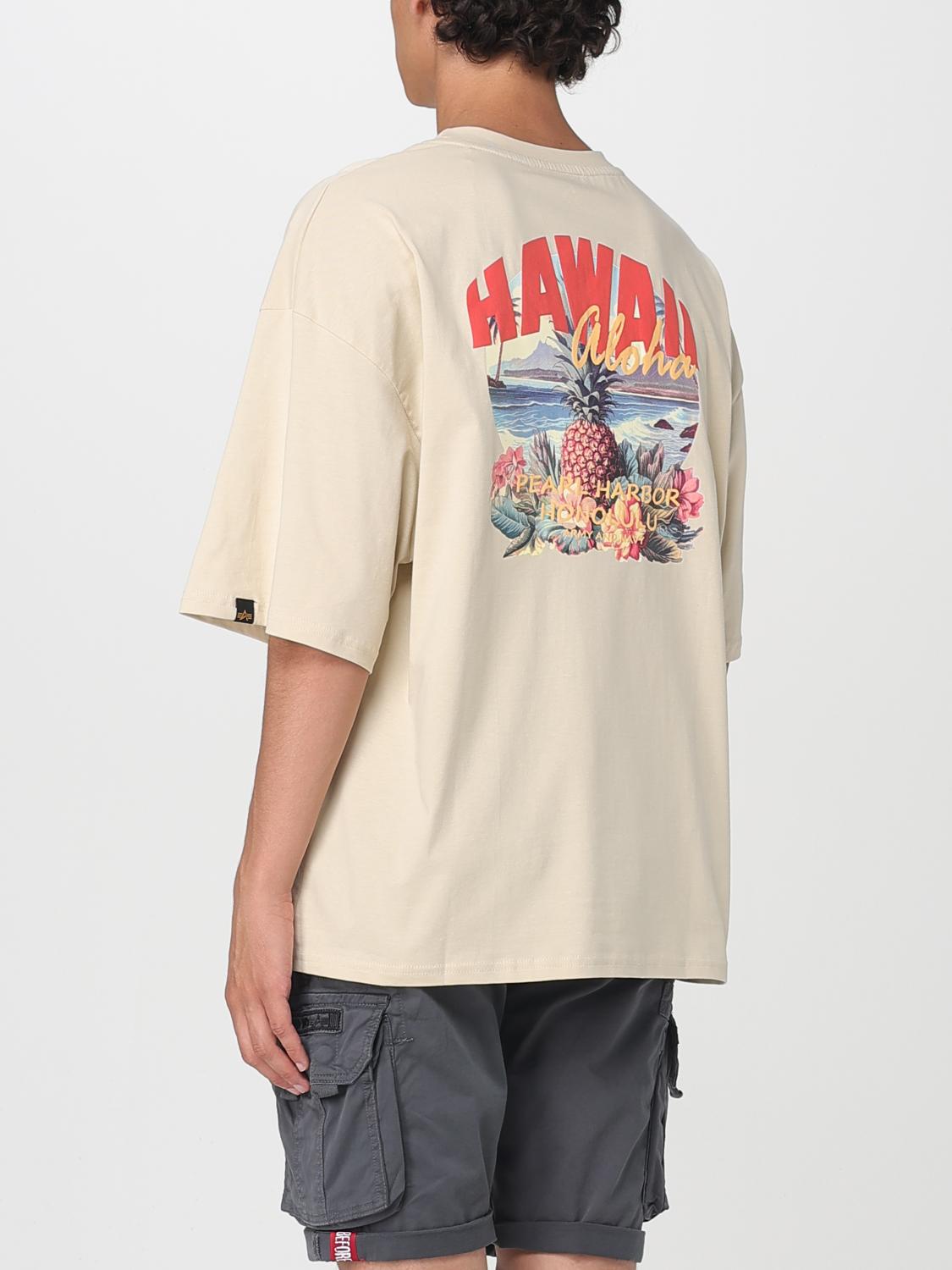 ALPHA INDUSTRIES T-SHIRT: T-shirt men Alpha Industries, Beige - Img 2