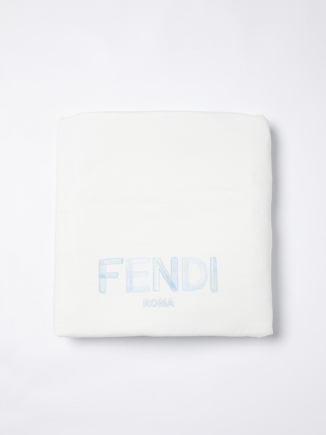 Fendi baby blanket - Gnawed Blue | BUJ304ST8 | GIGLIO.COM