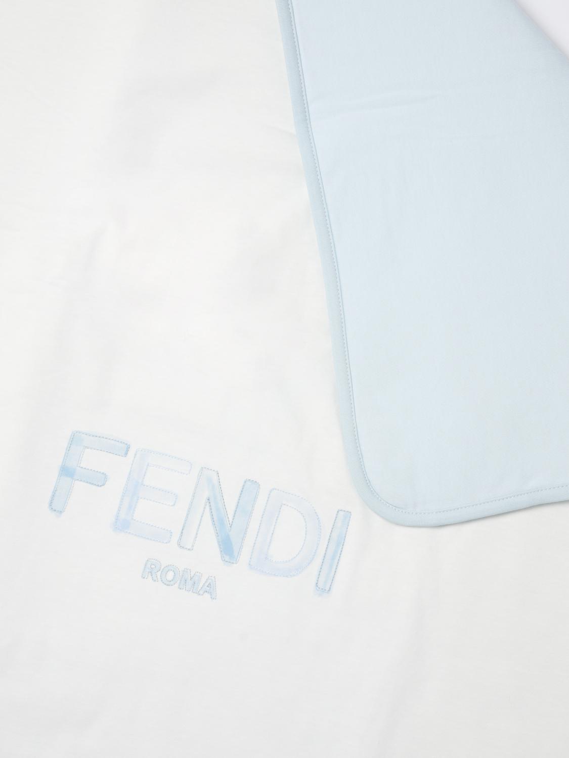Fendi baby blanket - Gnawed Blue | BUJ304ST8 | GIGLIO.COM