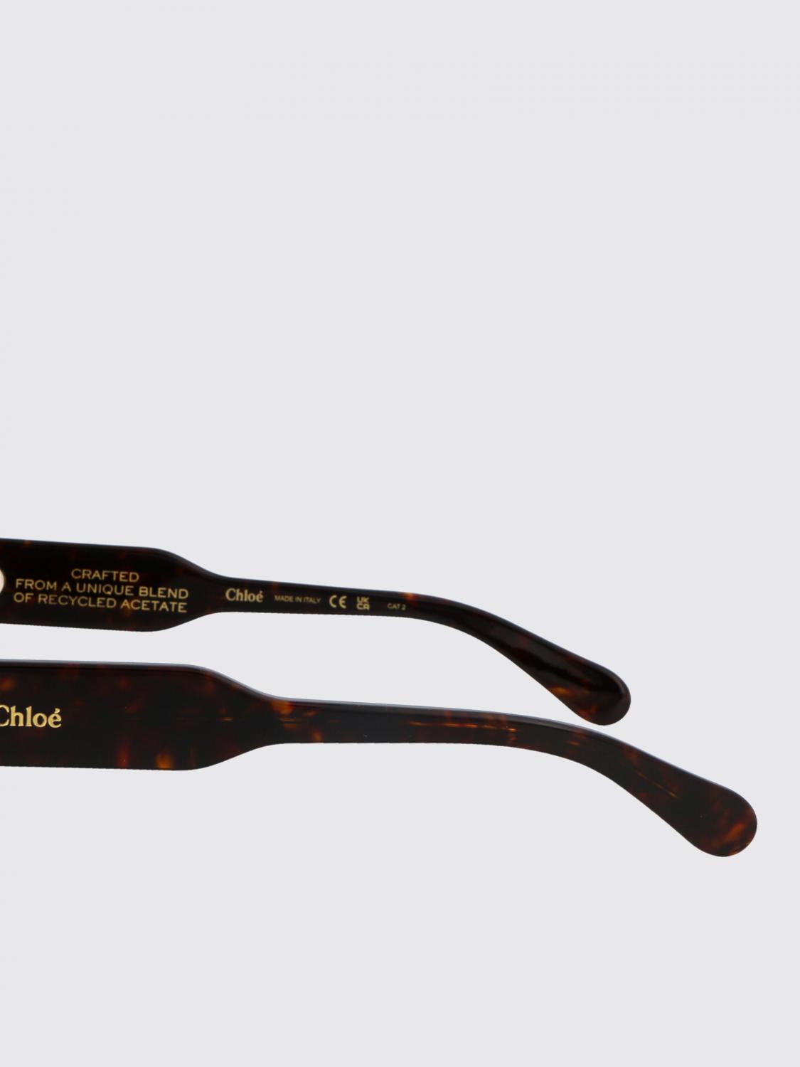 CHLOÉ OCCHIALI DA SOLE: Occhiali da sole CH0153S Chloè in acetato , Marrone - Img 3