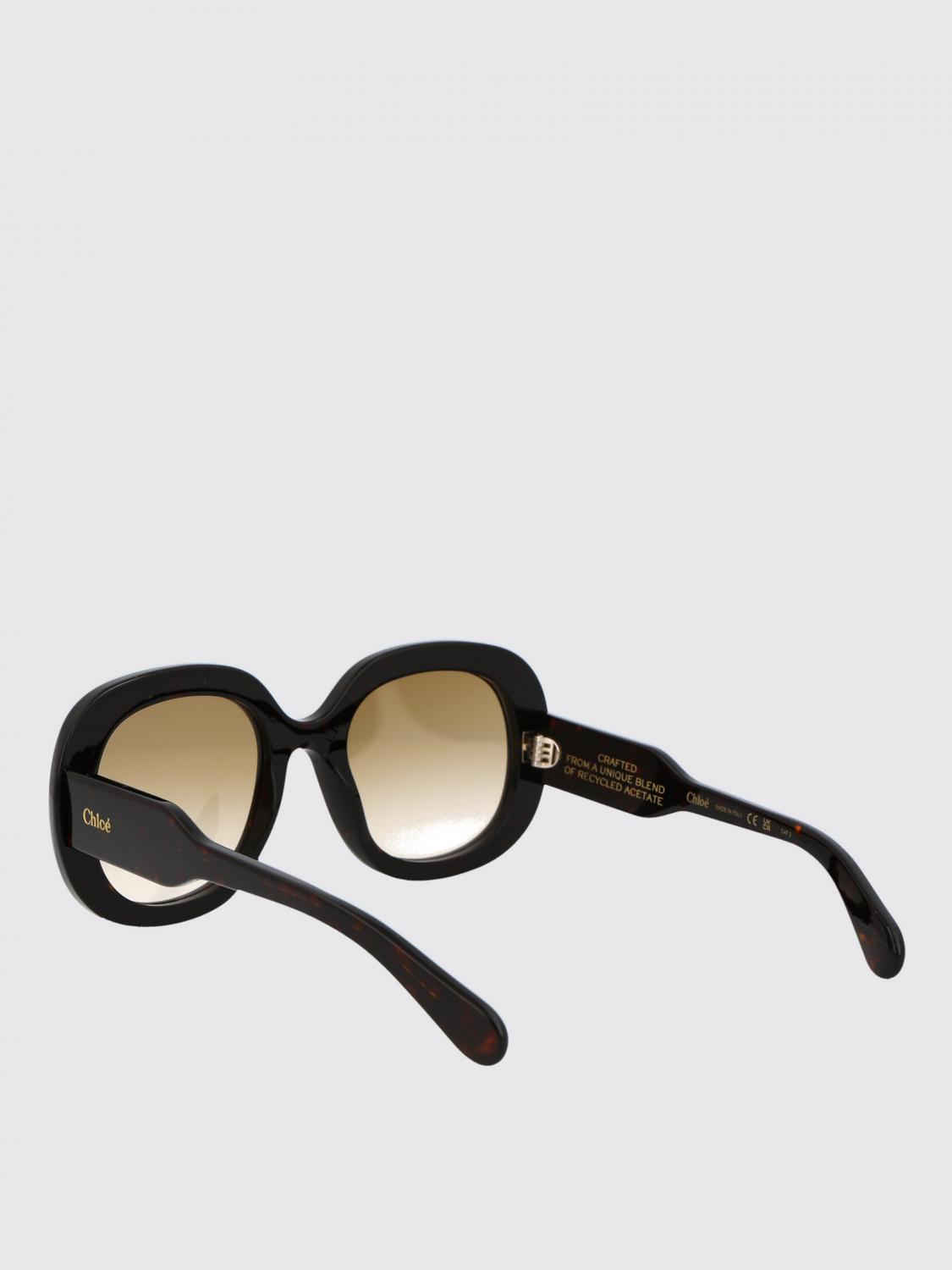CHLOÉ OCCHIALI DA SOLE: Occhiali da sole CH0153S Chloè in acetato , Marrone - Img 4