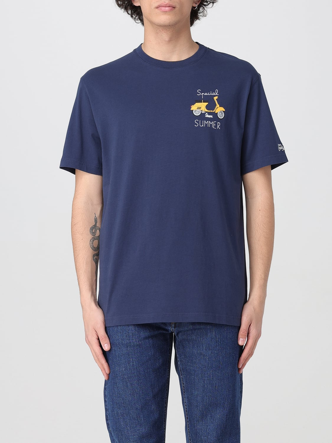 MC2 SAINT BARTH CAMISETA: Camiseta hombre Mc2 Saint Barth, Azul Oscuro - Img 1