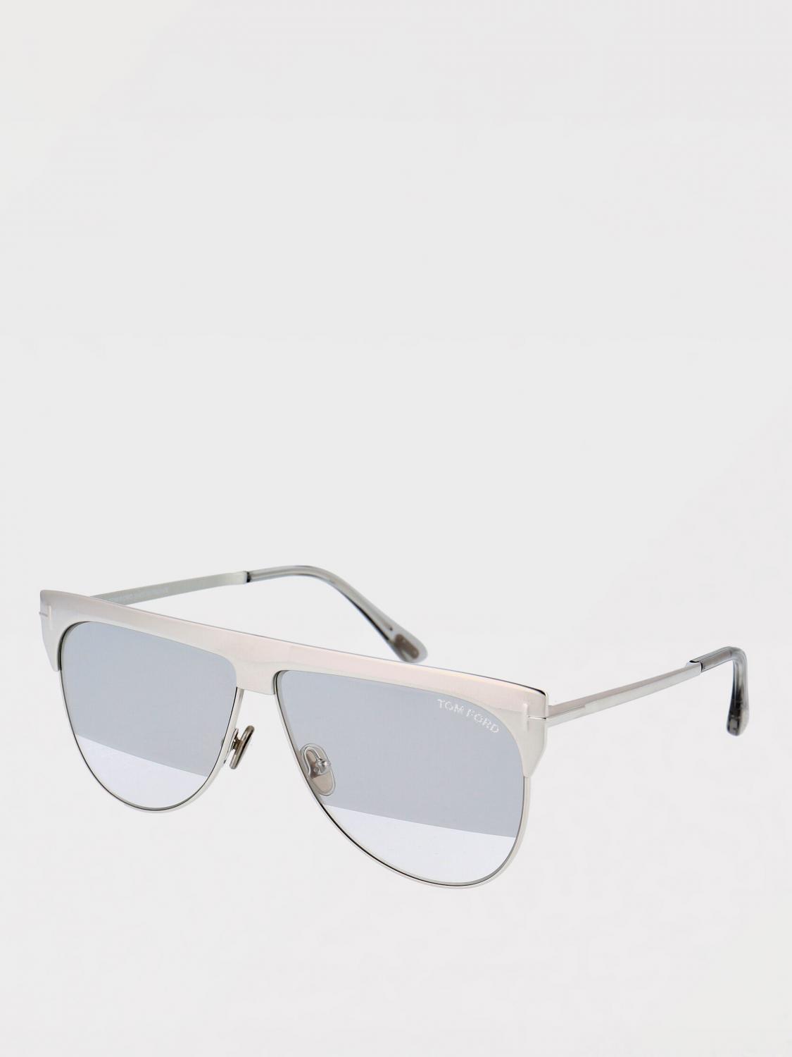 TOM FORD OCCHIALI DA SOLE: Occhiali da sole Winter Tom Ford in metallo placcato oro , Silver - Img 1