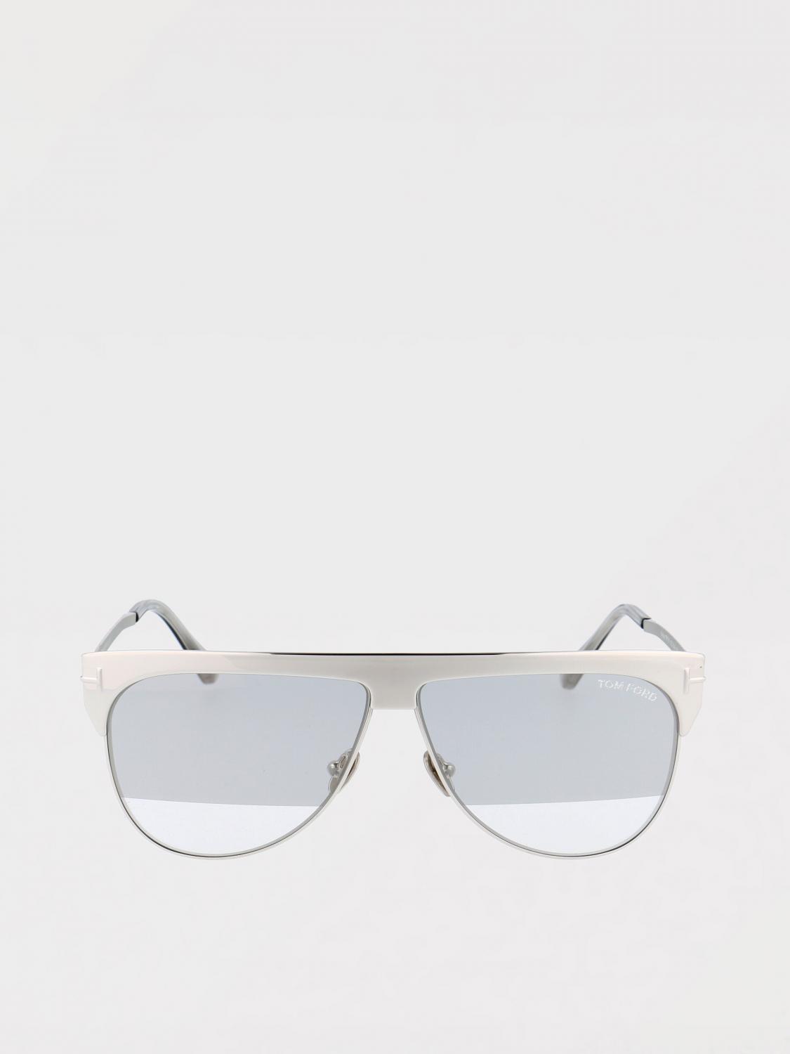 TOM FORD OCCHIALI DA SOLE: Occhiali da sole Winter Tom Ford in metallo placcato oro , Silver - Img 2