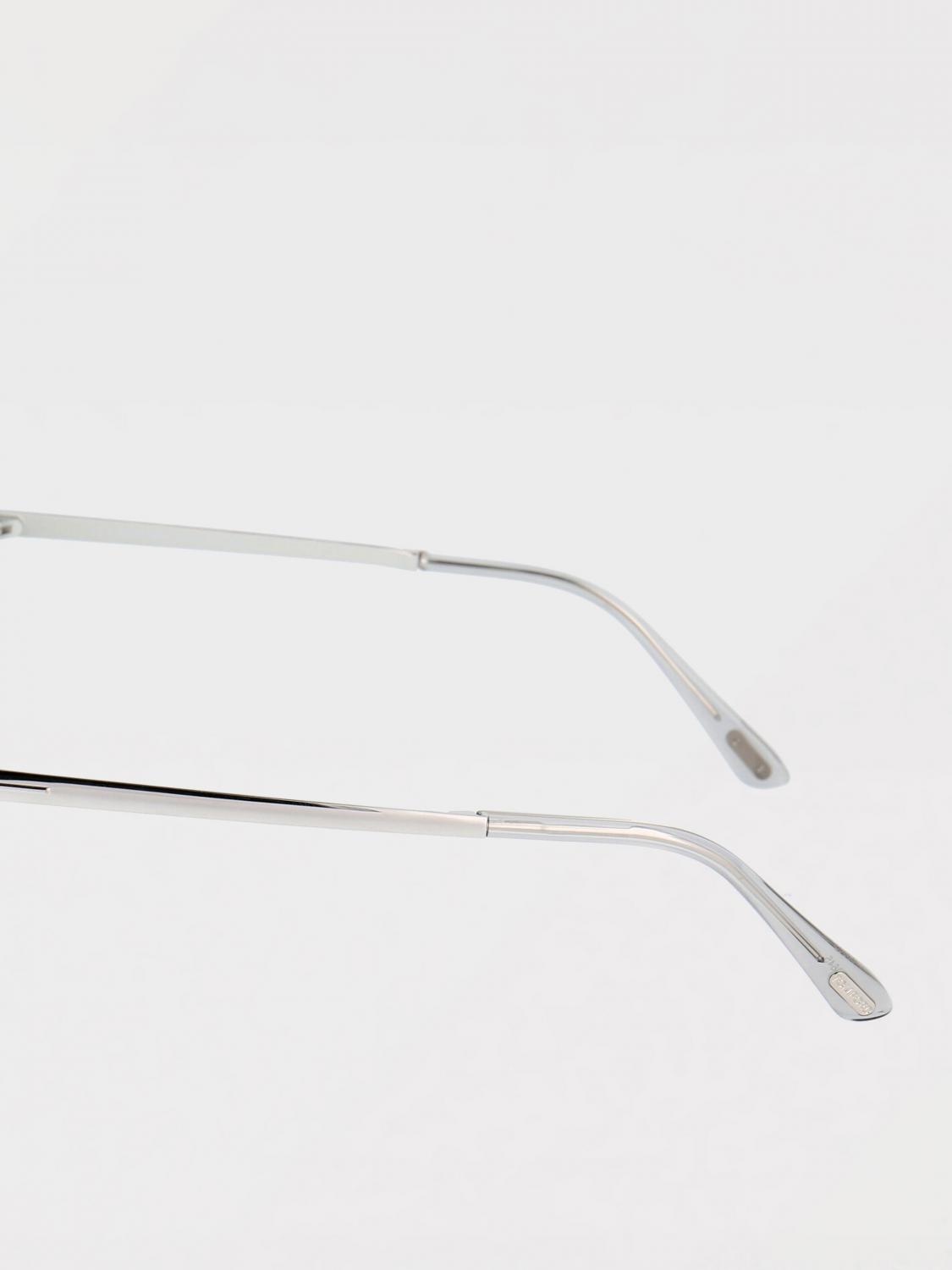 TOM FORD OCCHIALI DA SOLE: Occhiali da sole Winter Tom Ford in metallo placcato oro , Silver - Img 4