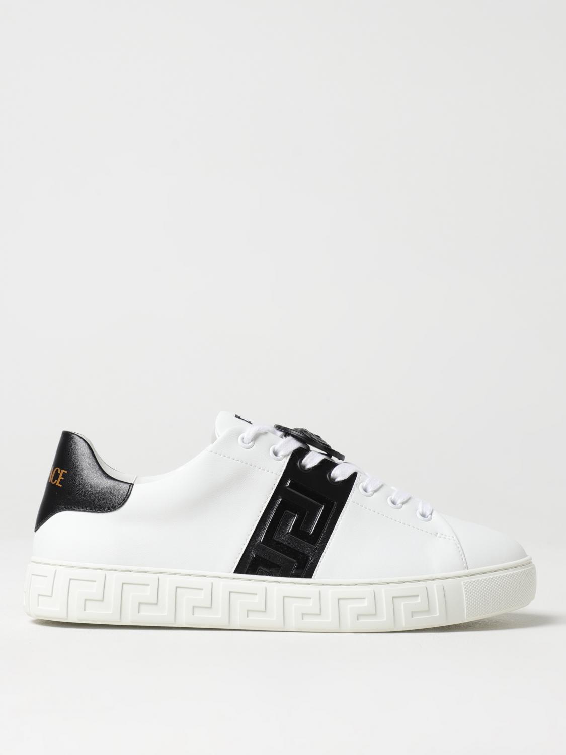VERSACE SNEAKERS: Sneakers Greca Versace in pelle , Bianco - Img 1