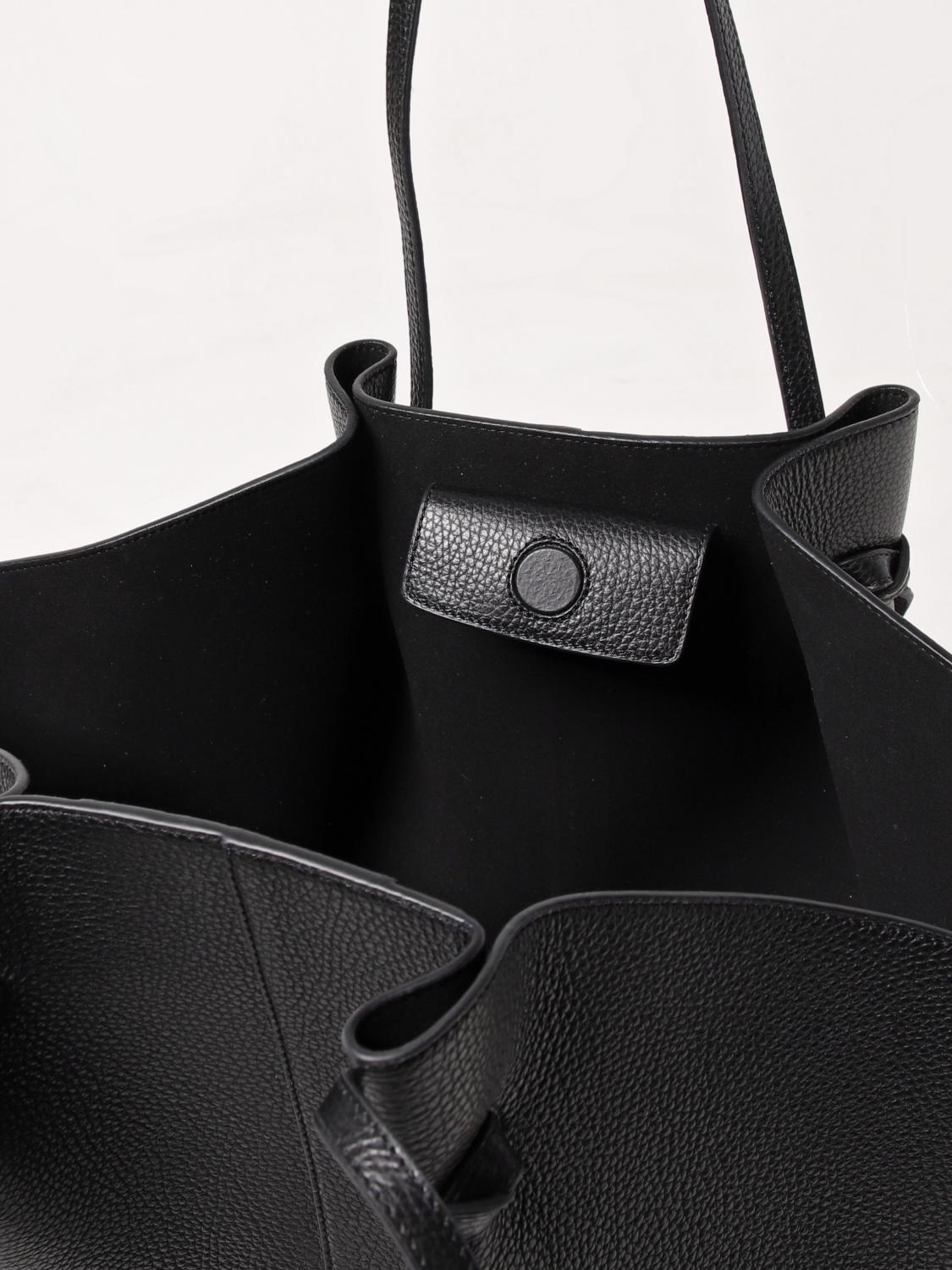 YUZEFI BORSA A SPALLA: Borsa a spalla in pelle martellata Yuzefi, Nero - Img 3