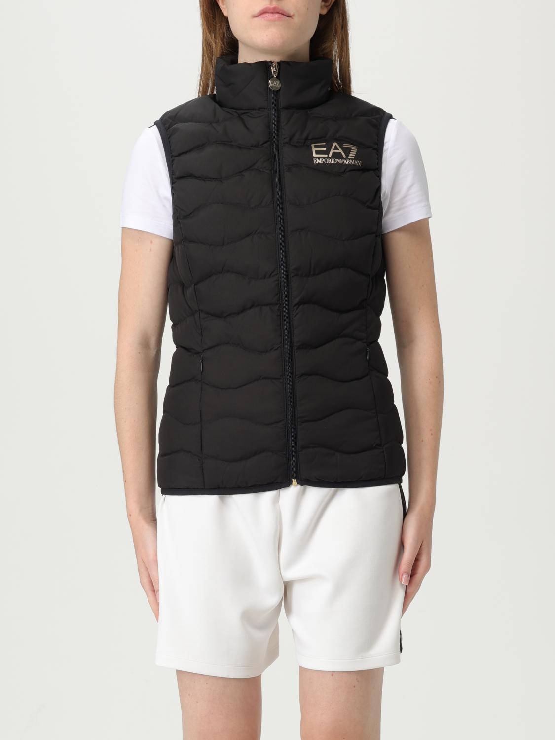EA7 CHALECO: Chaleco de nailon acolchado EA7, Negro - Img 1