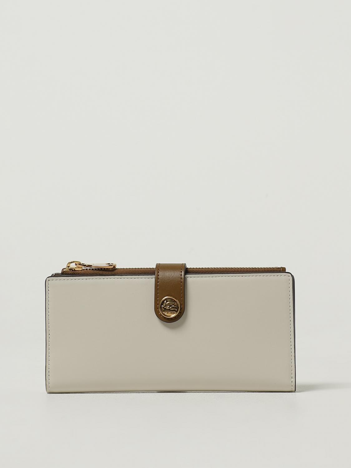 ETRO PORTAFOGLIO: Portafoglio continental in pelle Etro, Bianco - Img 1
