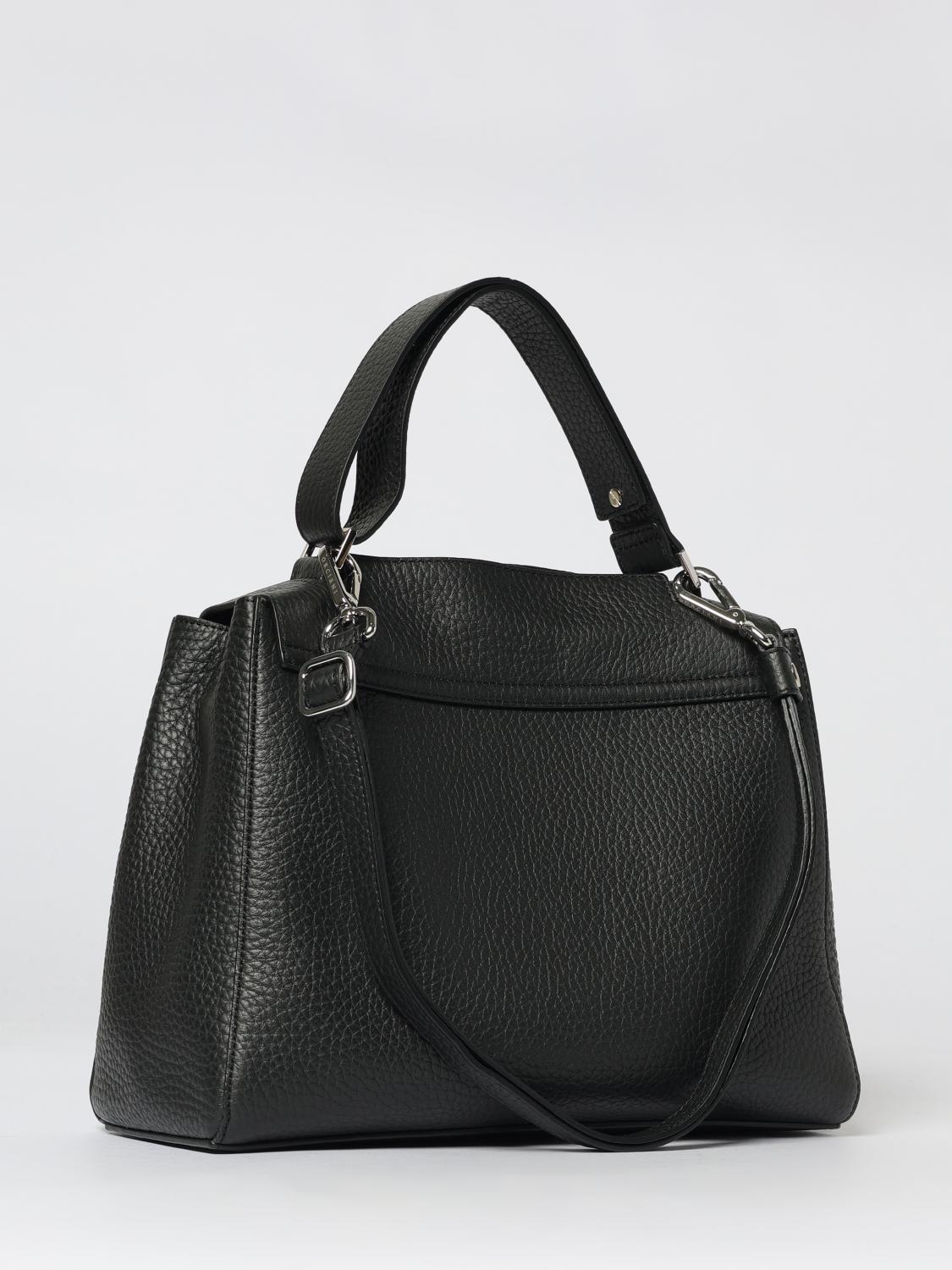 ORCIANI BORSA A MANO: Borsa Sveva Soft Orciani in pelle martellata, Nero - Img 2