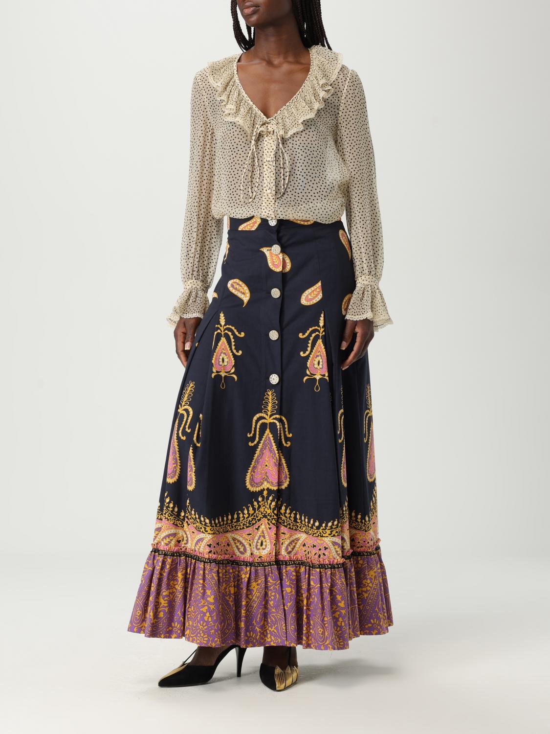 VALENTINO CAMISA: Falda mujer Valentino, Beige - Img 2