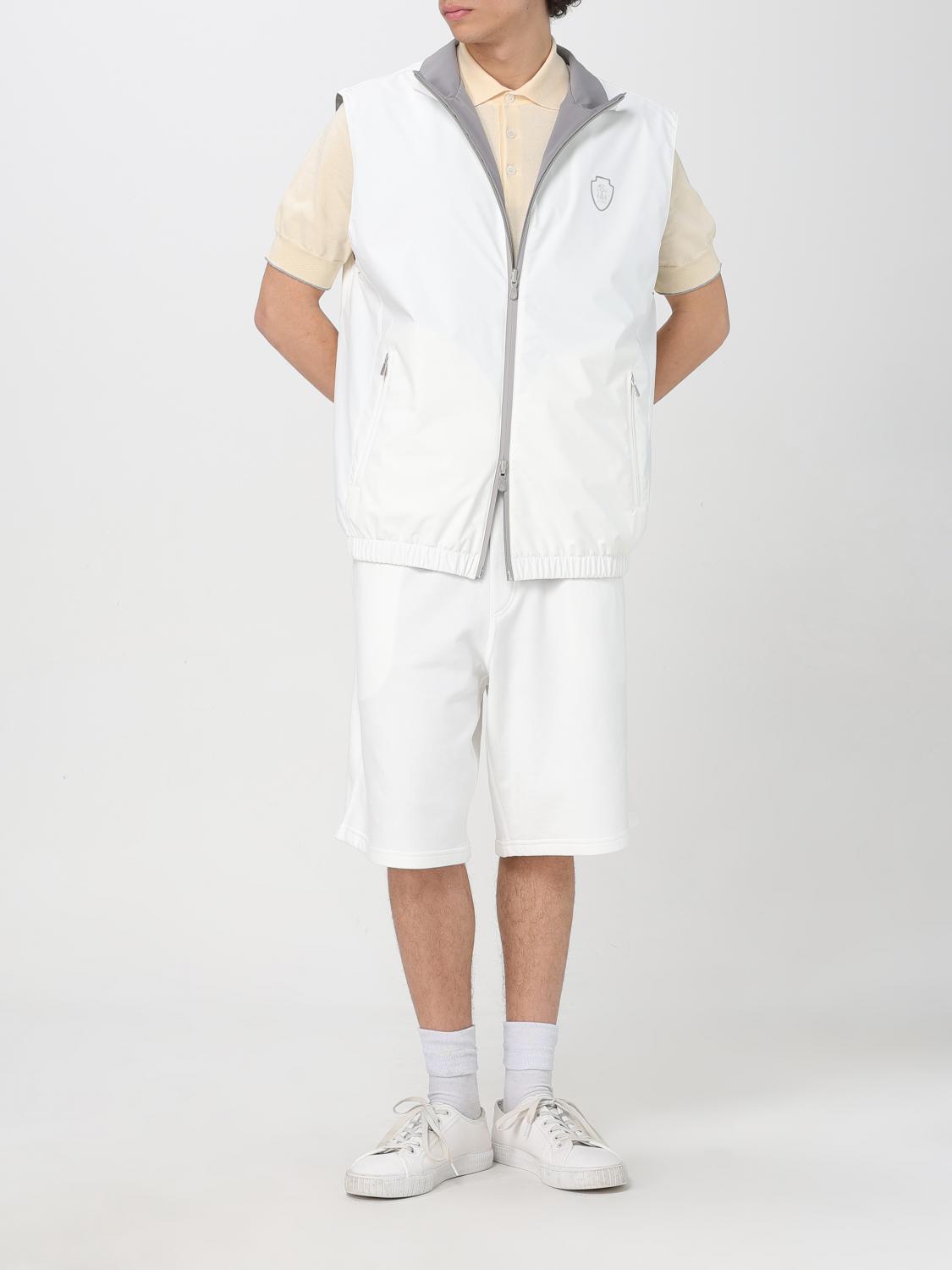 BRUNELLO CUCINELLI スーツベスト: Brunello Cucinelli メンズジャケット, ホワイト - Img 2