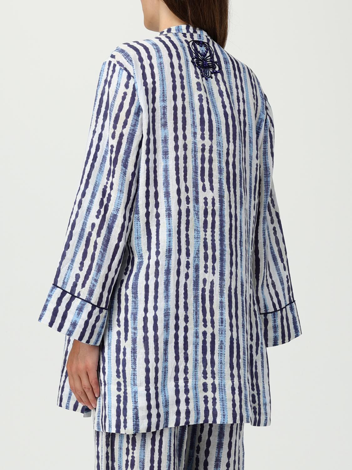 MALIPARMI TOP: Camisa mujer Maliparmi, Azul Oscuro - Img 3