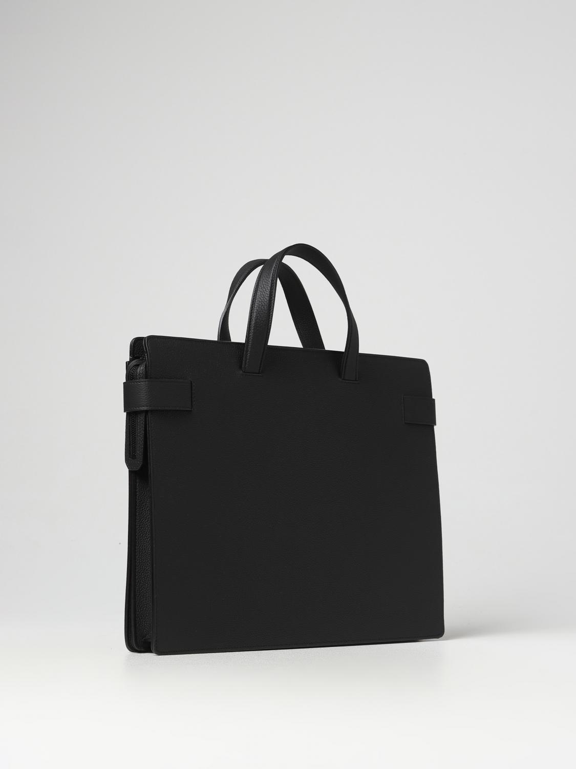 FERRAGAMO BORSA: Borsa da lavoro con fibbie Gancini (S) Ferragamo, Nero - Img 2