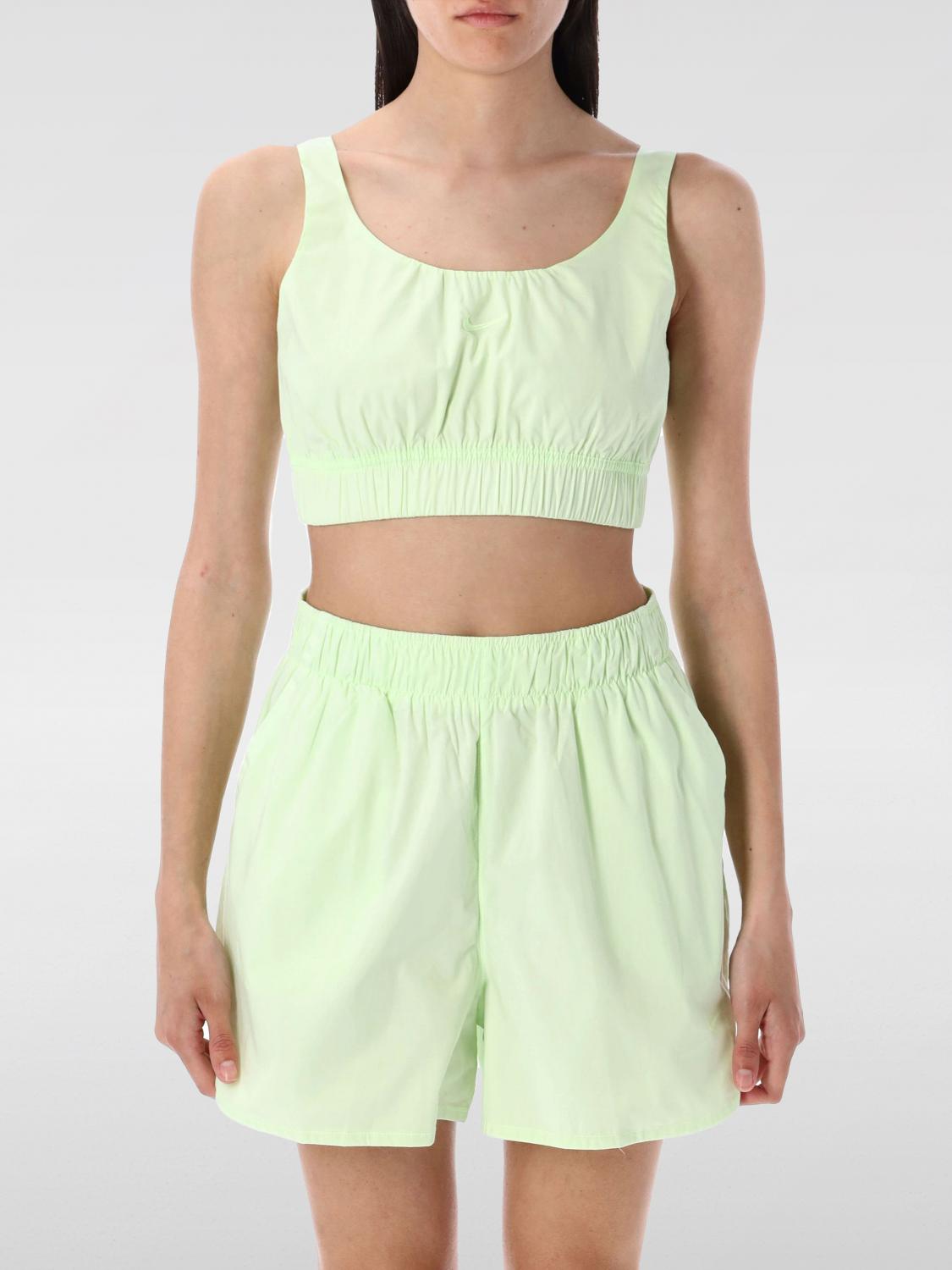NIKE TOP: Top cropped Nike in cotone stretch , Verde - Img 1