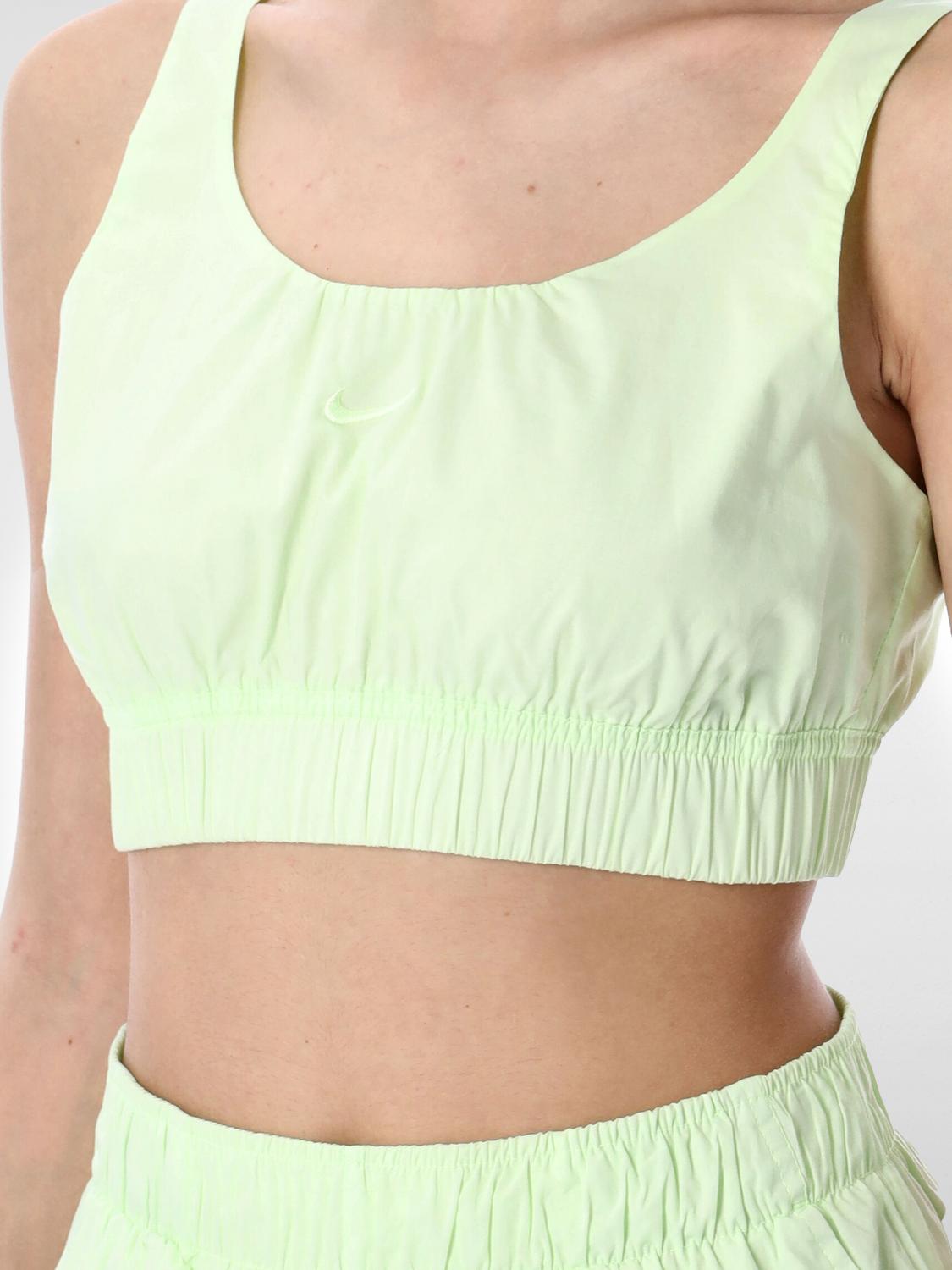 NIKE TOP: Top cropped Nike in cotone stretch , Verde - Img 3