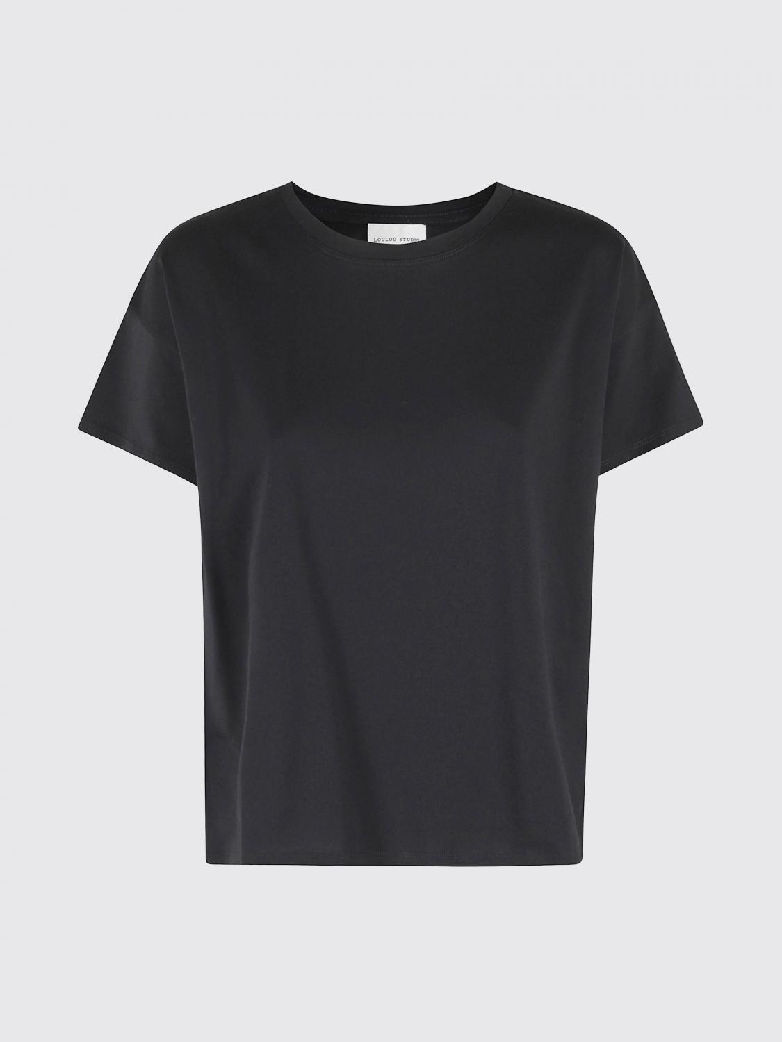 LOU LOU STUDIO CAMISETA: Camiseta básica de algodón Lou Lou Studio, Negro - Img 1