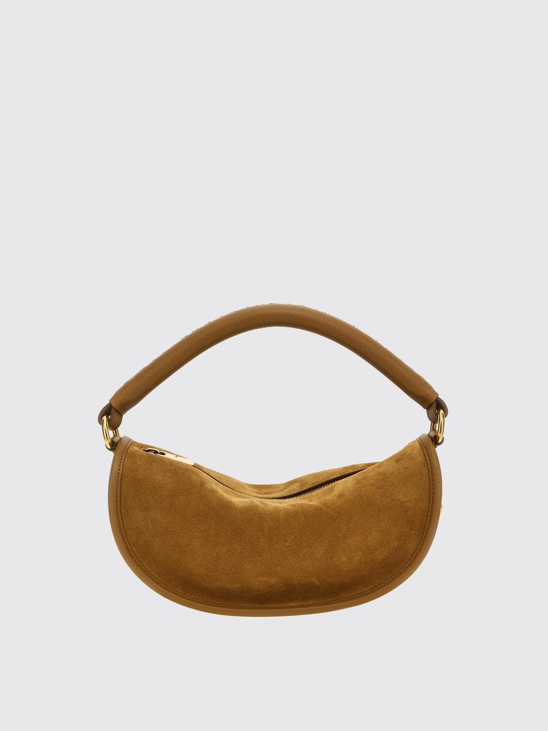BURBERRY BORSA A MANO: Borsa a spalla Hebden in camoscio Burberry, Marrone - Img 1