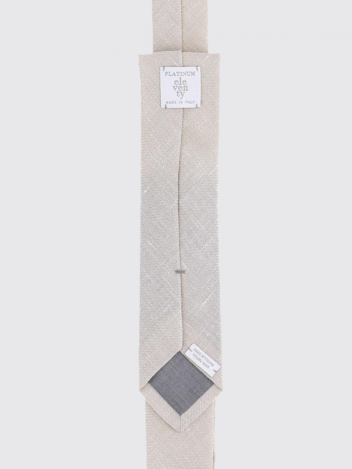 ELEVENTY TIE: Bow tie men Eleventy, Beige - Img 3