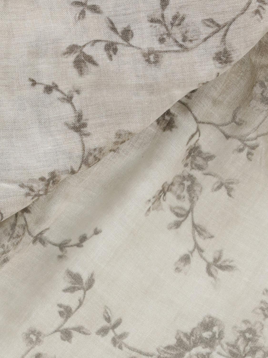 UMA WANG SCIARPA: Sciarpa Uma Wang in cotone con stampa floreale , Verde - Img 3
