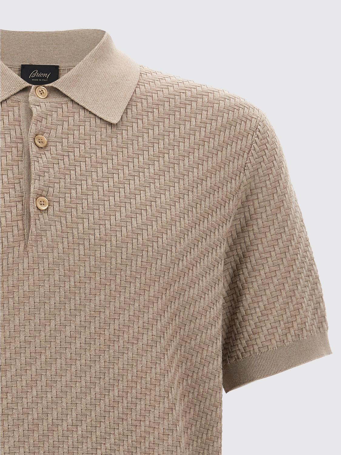 BRIONI POLO: Polo herren Brioni, Beige - Img 3