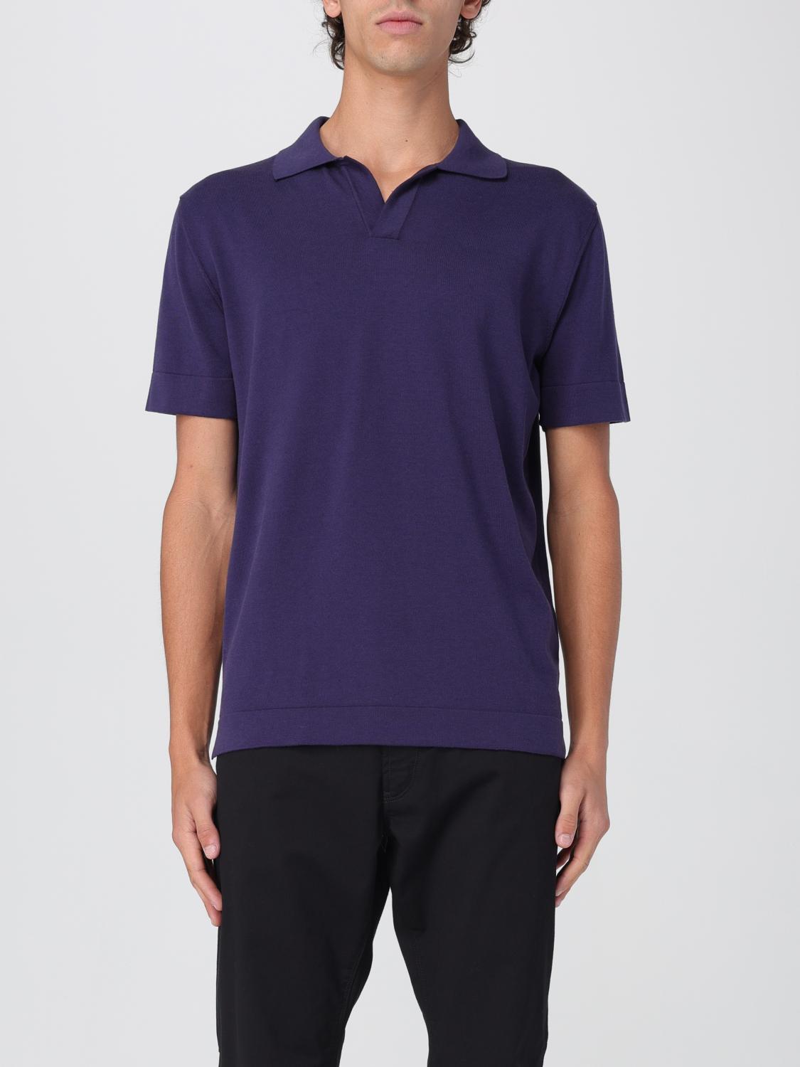 BRIONI 폴로 셔츠: 폴로 셔츠 남성 Brioni, 블루 - Img 1